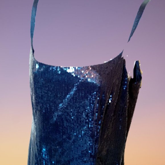 LE CHATEAU Charleston Era Black Sequined Dress Size 2 NEW NWT - Picture 8 of 10